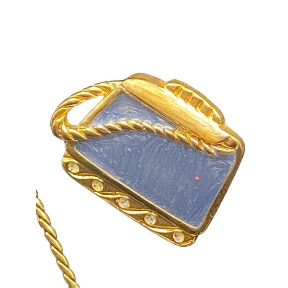 Monet signed ribbed rope twist choker necklace with similar pins brooches - Picture 6 of 9